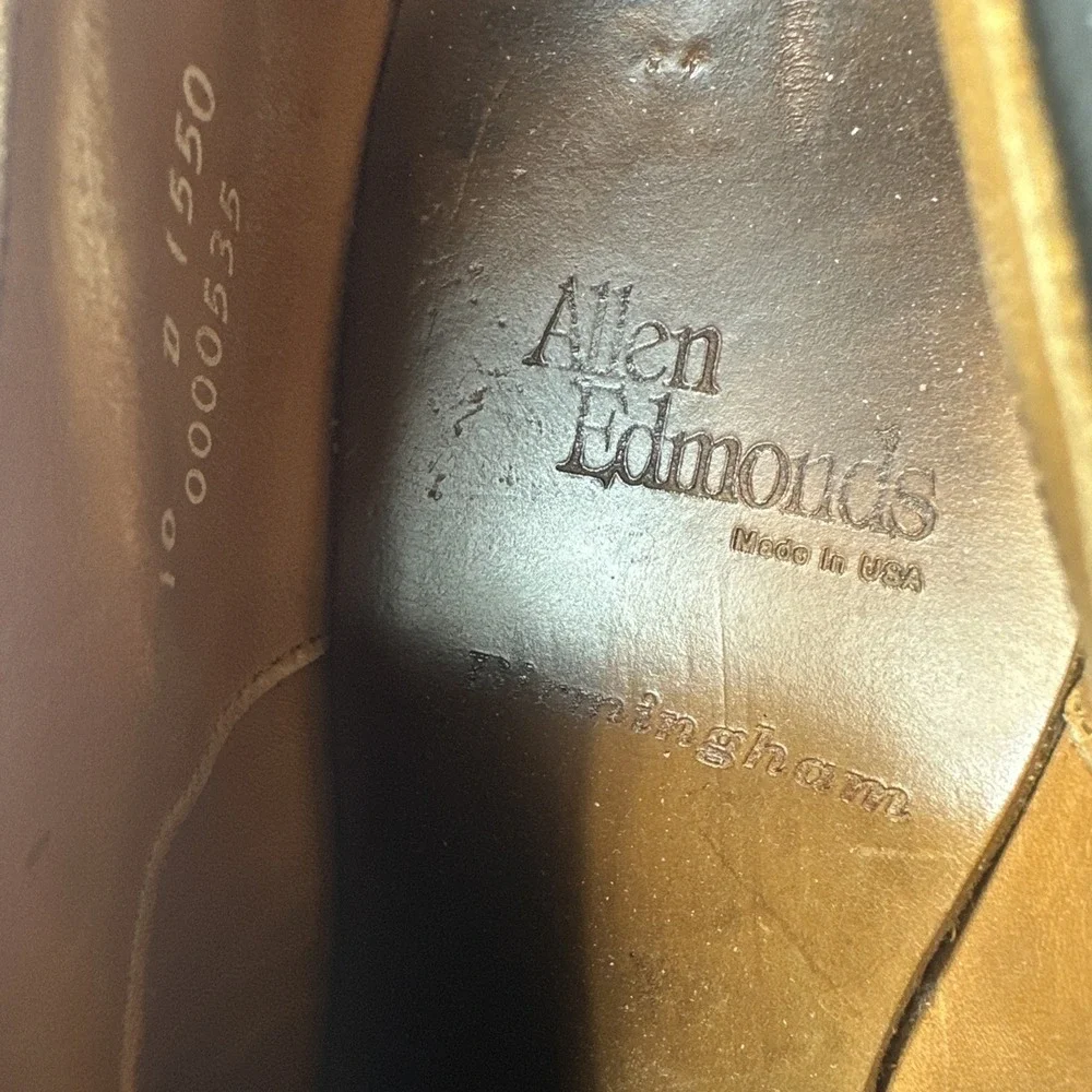 ALLEN EDMONDS Birmingham‎ Mens 10D Dress Shoes Brown Wingtip Leather Oxford